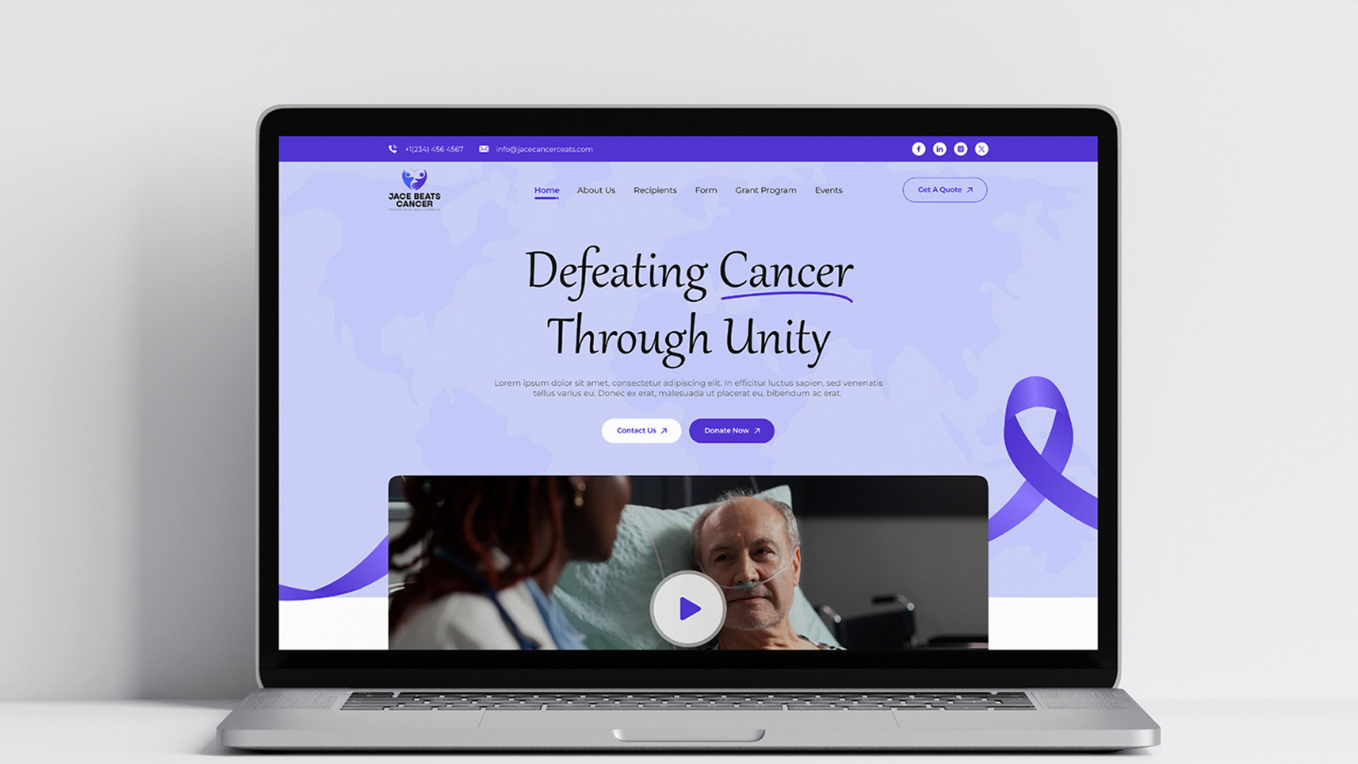 Cancer Beating Non Profit Website Design